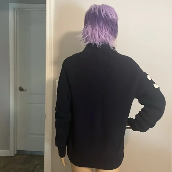 Vintage Ralph Lauren Navy Collegiate Crest Sweater Large